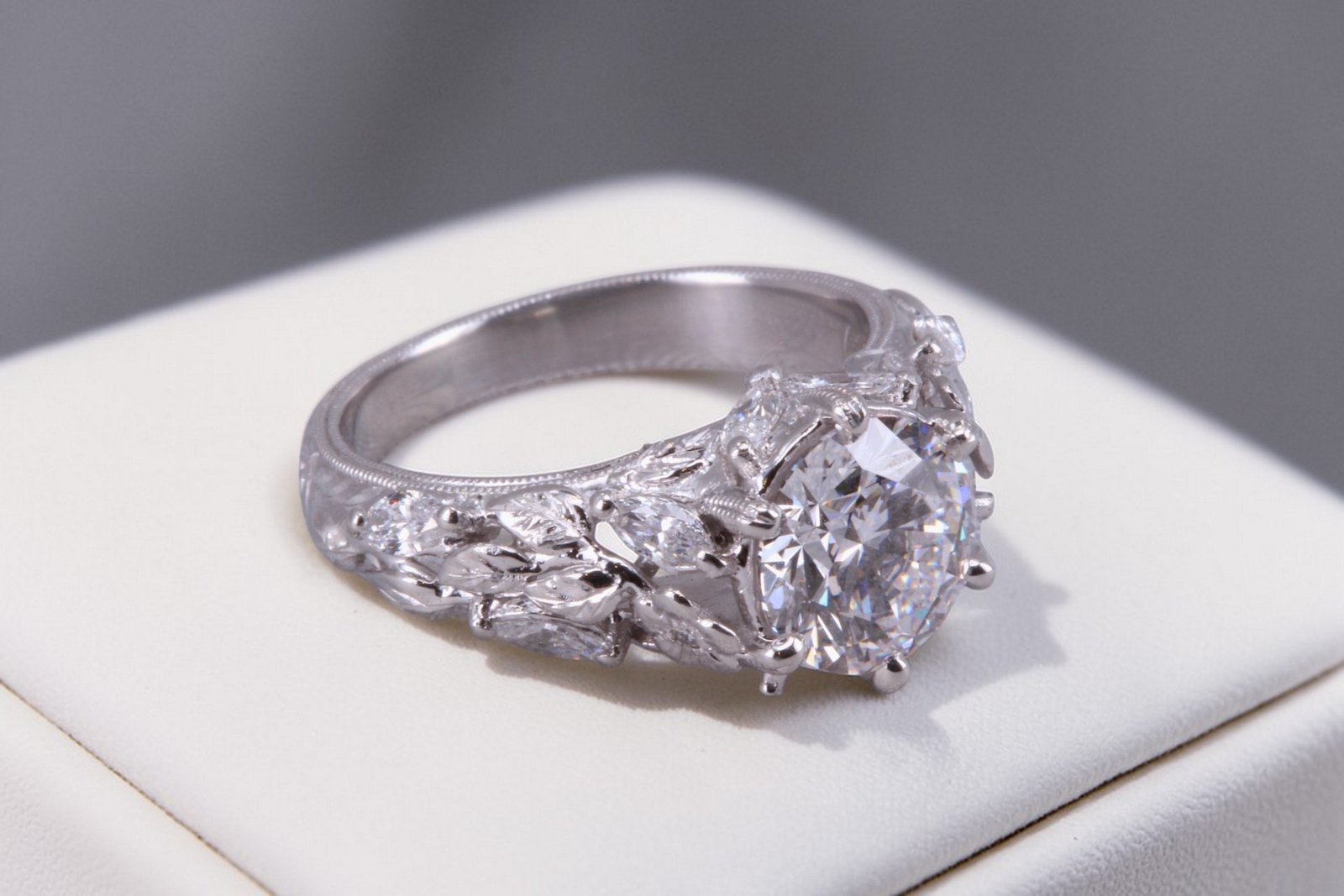 Vintage style designer engagement ring for Escondido brides
