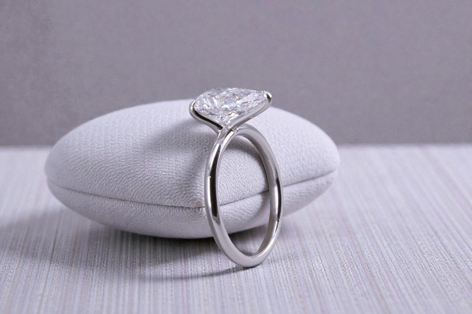 Designer pear diamond ring for Escondido couples