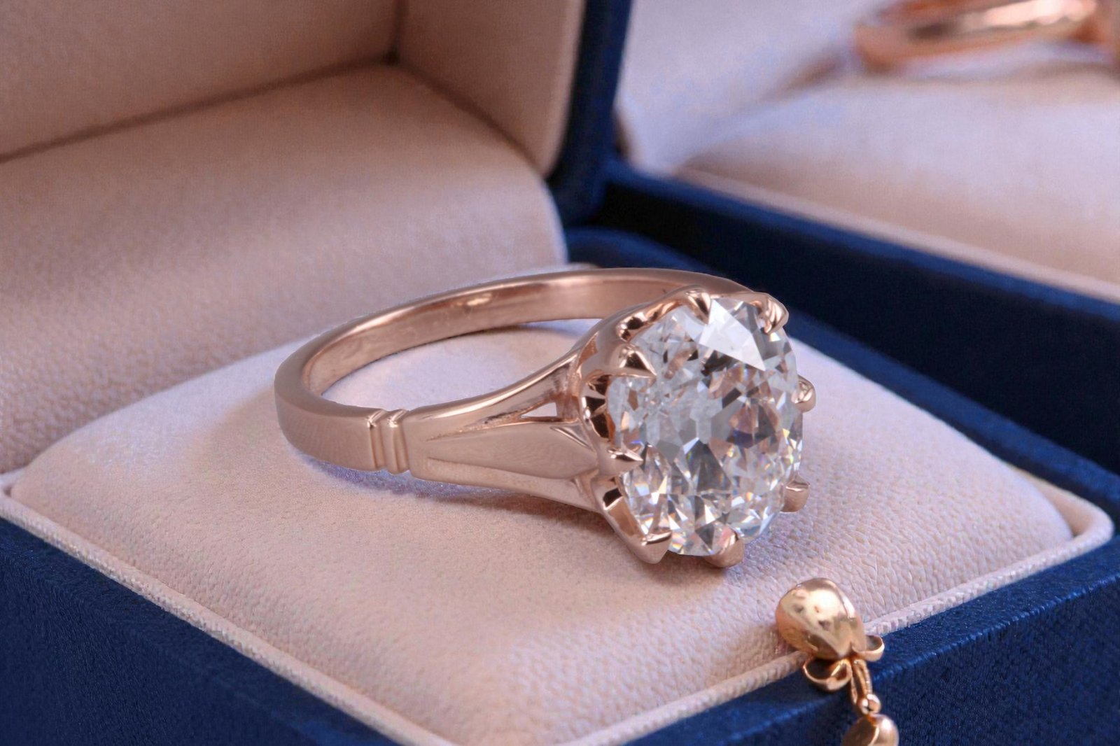 Handcrafted rose gold diamond ring for couples in Escondido